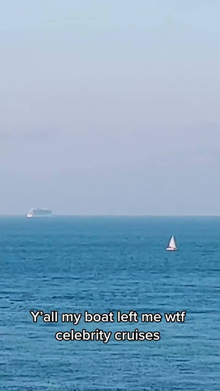 Una tiktoker contó cómo es que su crucero la dejó abandonada