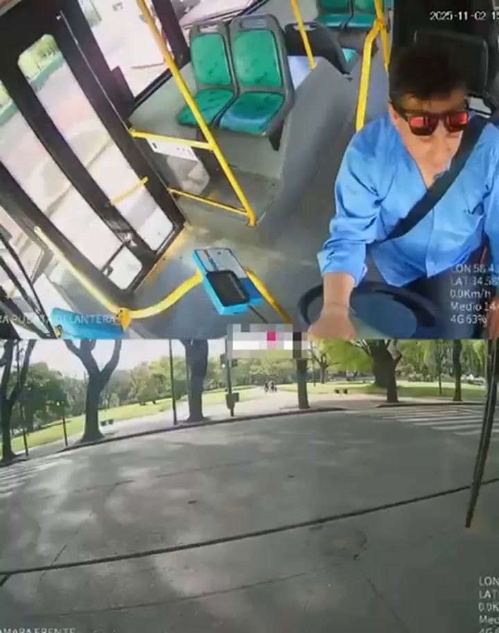 The moment the accident occurred in Chacarita