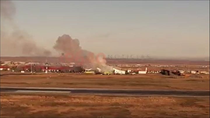 Río Grande: un avión sanitario se estrelló a poco de despegar. Créditos: 19640 noticias.com