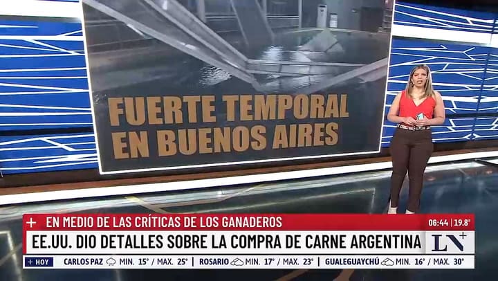 Fuerte temporal de agua, granizo y fuertes rafagas de viento