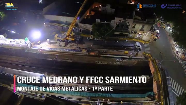 Construyen una plaza sobre el tren Sarmiento - Fuente: Buenos Aires Ciudad