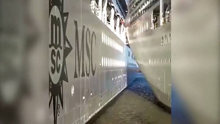 Choque de cruceros en el Puerto de Buenos Aires - Gentileza Prefectura