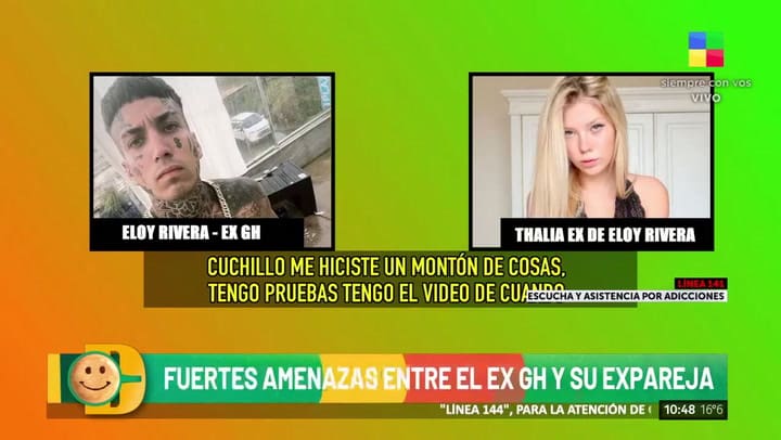 La conversación entre Eloy Rivera y su ex, Thalía Di Marco
