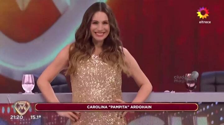 La reacción de Pampita cuando Marcelo Tinelli dijo el posible nombre de su hija al aire