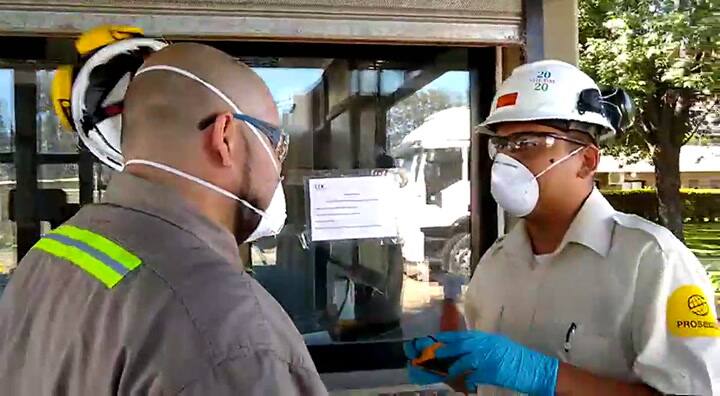 Así hacen controles por coronavirus en las terminales portuarias y fábricas - Fuente Ciara Cec