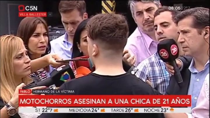 Habla el hermano de la joven asesinada por los motochorros - Fuente: C5N