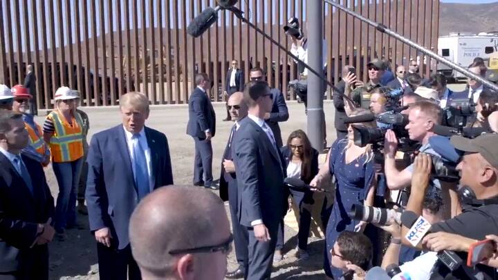 Donald Trump 'autografió' el muro en la frontera con México - Fuente: Twitter @realDonaldTrump
