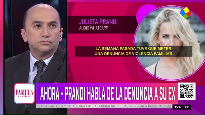 El audio de Julieta Prandi - Fuente: América tv
