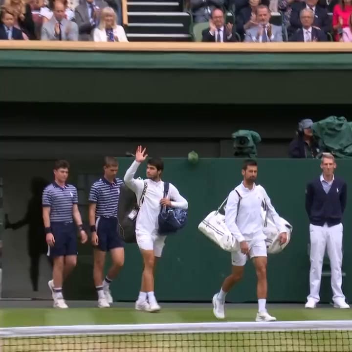 El príncipe y la princesa de Galés observaron el partido entre Alcaraz y Djokovic