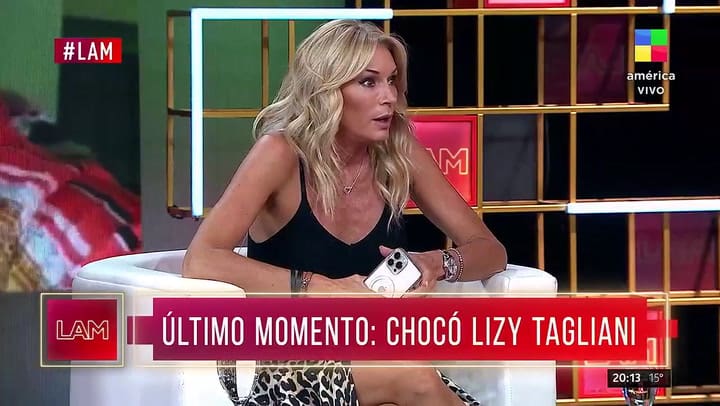 Desde LAM (América) confirmaron el choque de Lizy Tagliani