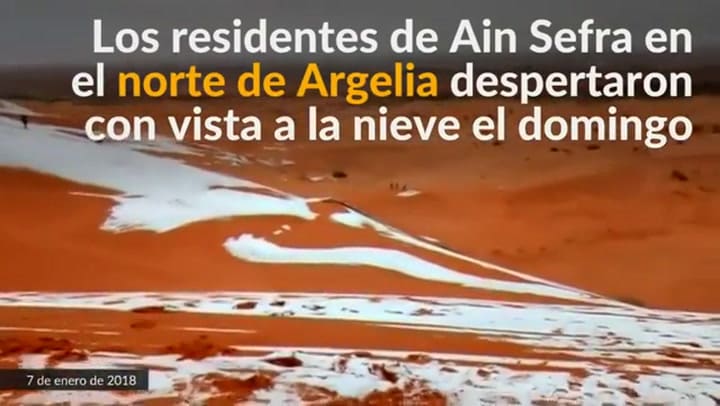 Nieva en el desierto de Sahara