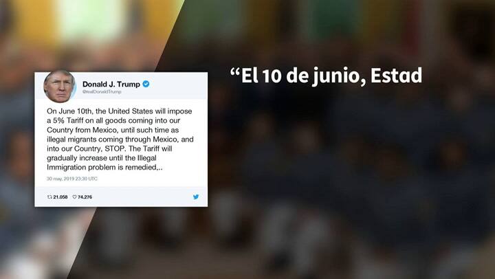 Trump anuncia aranceles a México por inmigración ilegal - Fuente: AFP