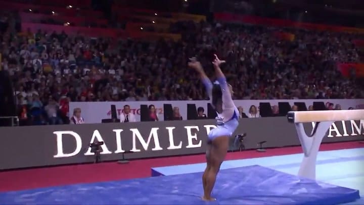Castigo a la genialidad: a Simone Biles no le pusieron 10 para evitar que la imiten