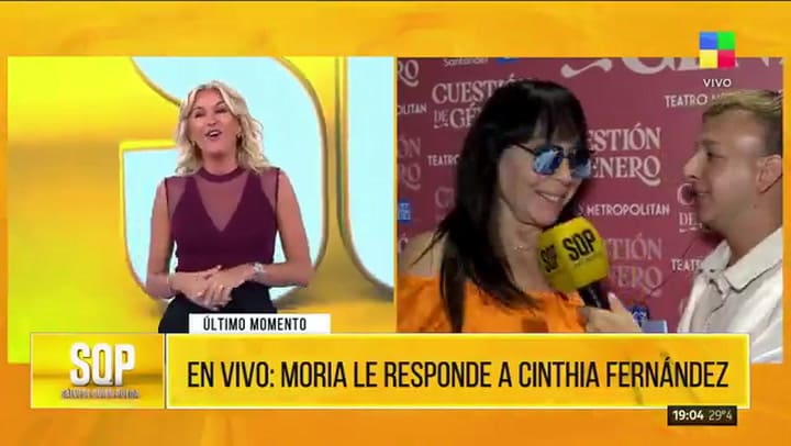 Moria Casán le respondió a Cinthia Fernández y no se guardó nada