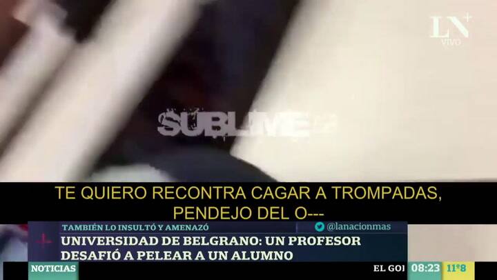 Universidad de Belgrano: un profesor desafió a pelear a un alumno