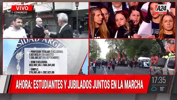 Horacio Rodriguez Larreta en la marcha universitaria