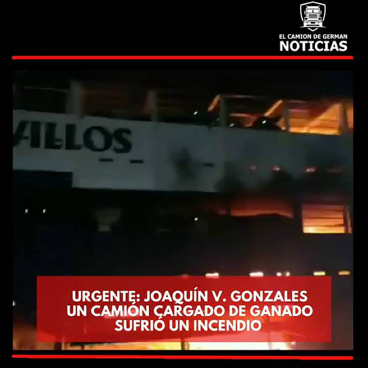Las imágenes del incendio que sufrió el camión (Gentileza El camión de Germán Noticias)