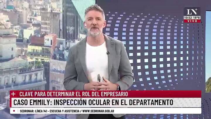 Caso Emmily: Realizan una inspección ocular en el departamento