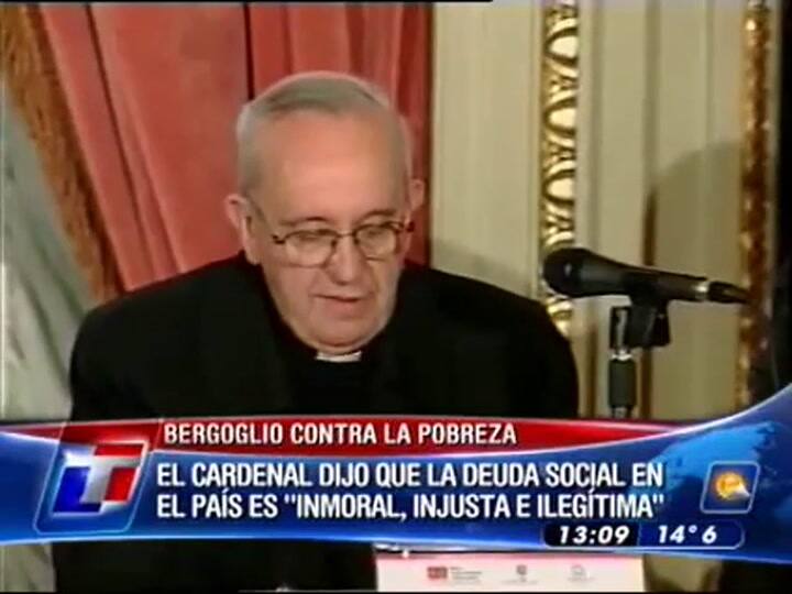 Pobreza: 'La deuda social es inmoral, injusta e ilegítima' (TN)