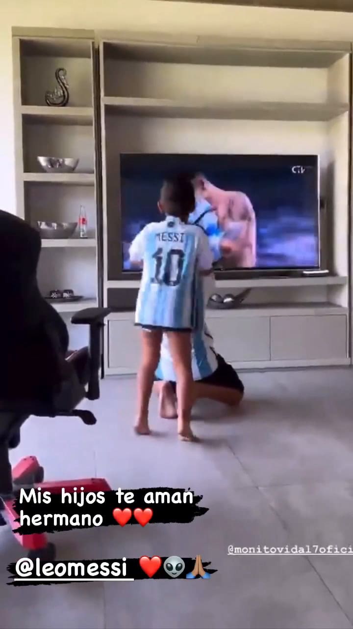 El festejo de Arturo Vidal