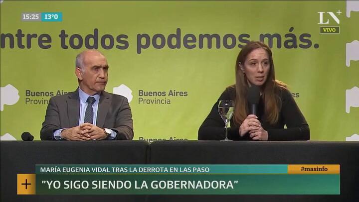 María Eugenia Vidal tras la derrota en las paso