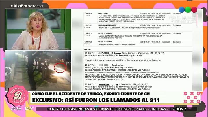 Qué dijo el hombre que chocó con Thiago Medina