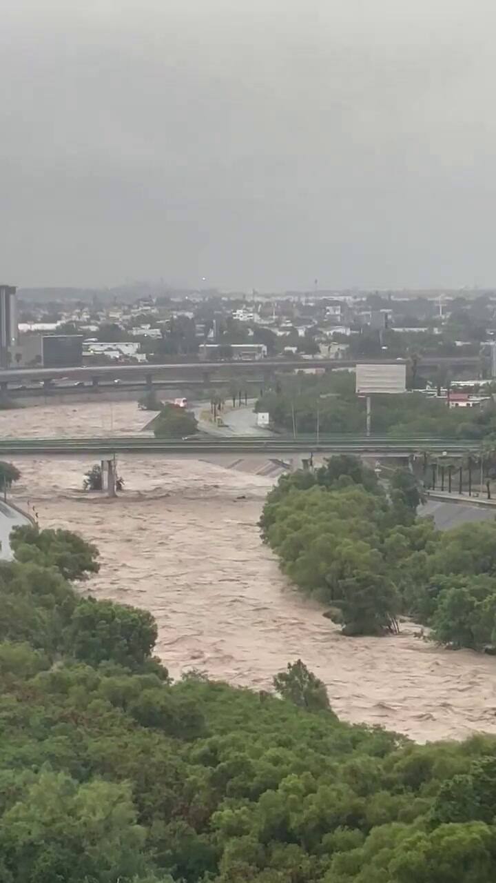 Así se vio la credida del río en Monterrey