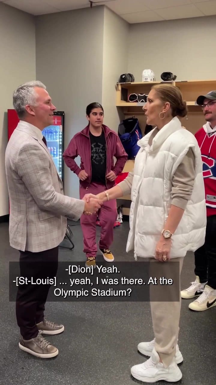 Celine Dion asistió a un partido de hockey sobre hielo en Las Vegas