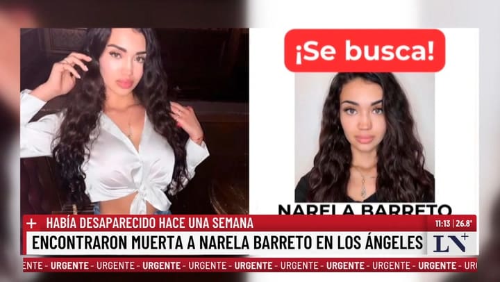 Encontraron muerta a la joven argentina en Los Angeles