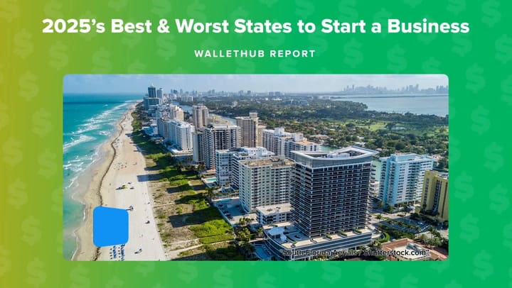 WalletHub enseñó los cinco mejores y los cinco peores estados para iniciar un negocio según su ranking