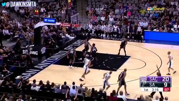 Un resumen de lo que hizo Manu Ginóbili en un partido. Fuente: Twitter