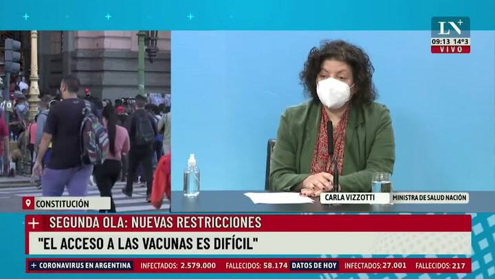 Coronavirus: el Gobierno no sabe cuándo llegarán más vacunas y dice que es un momento crítico