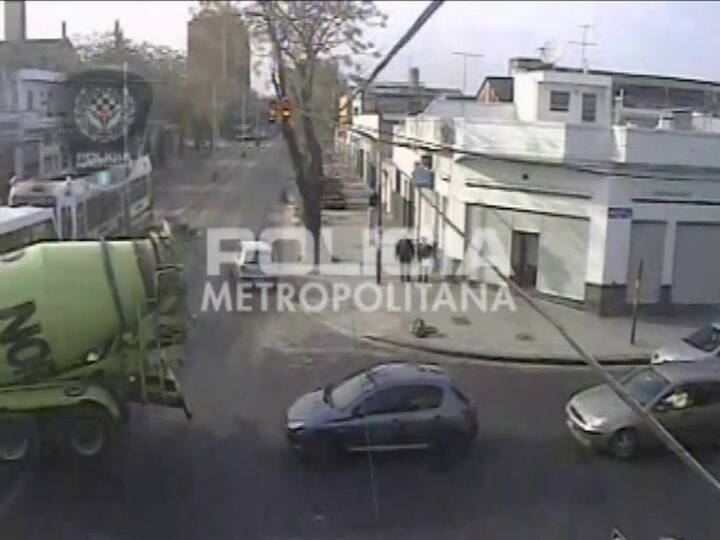 El momento del accidente del premetro