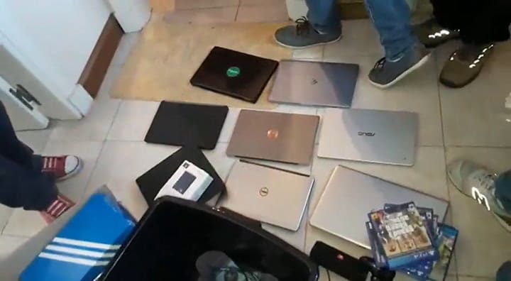 Parte de botín de los robos en Laguna del Sol