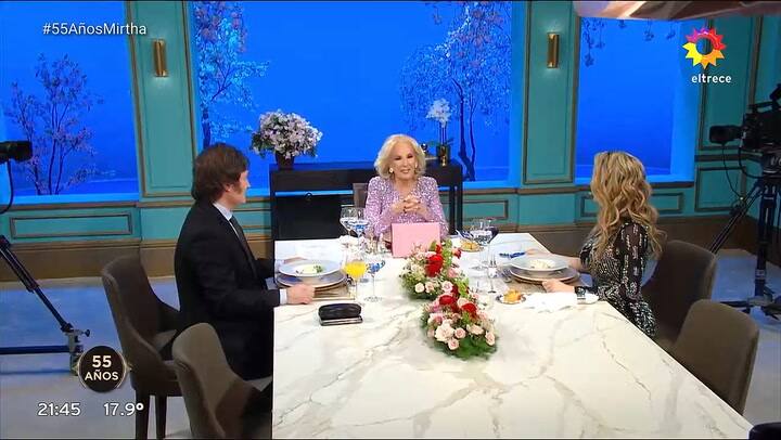 El comentario de Milei sobre el vestido de Mirtha que descoloco a la diva