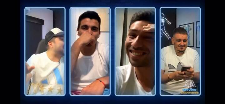 La entrevista de Marcos Acuña y Gonzalo Montiel con AFA Estudio