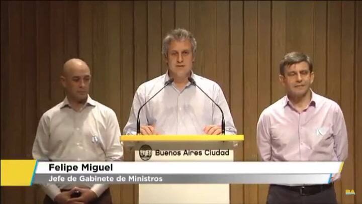 Conferencia del gobierno de la Ciudad sobre el conflicto con el subte - Fuente: Youtube