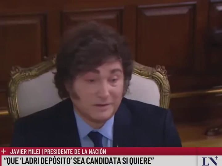 Javier Milei criticó a Lali Espósito y la apodó "Ladri Depósito"