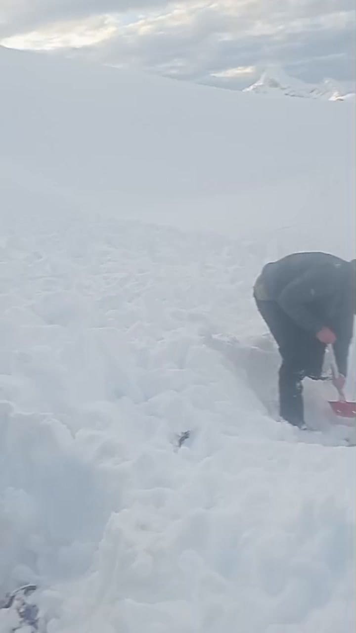 Rescatan a una pareja que quedó sepultada por una avalancha