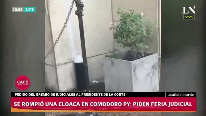 Se rompió una cloaca en Comodoro Py: piden feria judicial