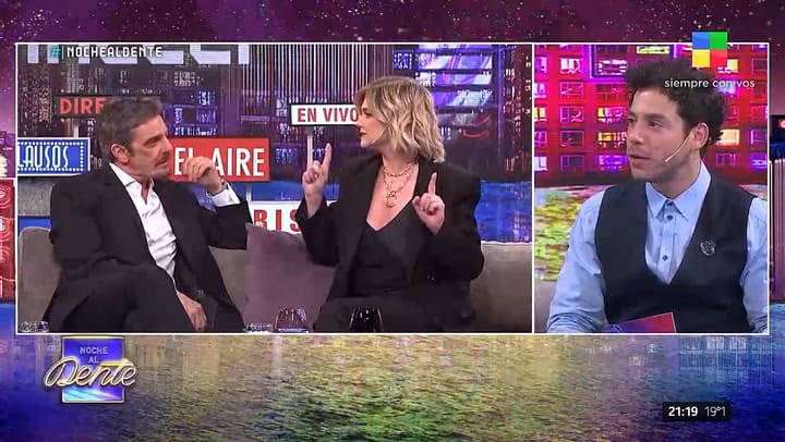 Fabian Mazzei y Aracei Gonzalez en Noche al Dente