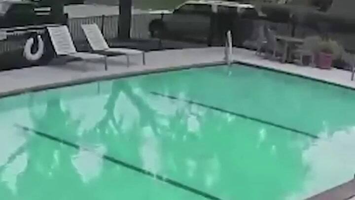 Juega a 'la gallina' con sus hijos y atropella a uno - Fuente: YouTube