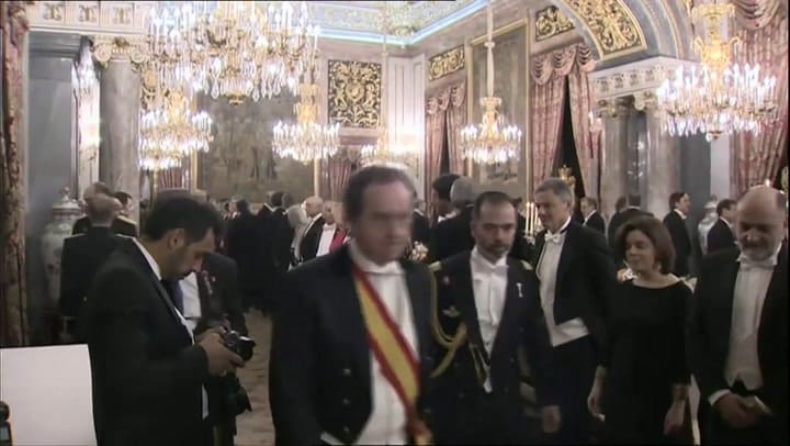 Cena de gala de los Reyes de España en honor del Presidente Macri