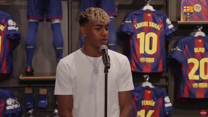 El irónico comentario de Lamine Yamal acerca de algún consejo que le haya brindado el entrenador del Barcelona
