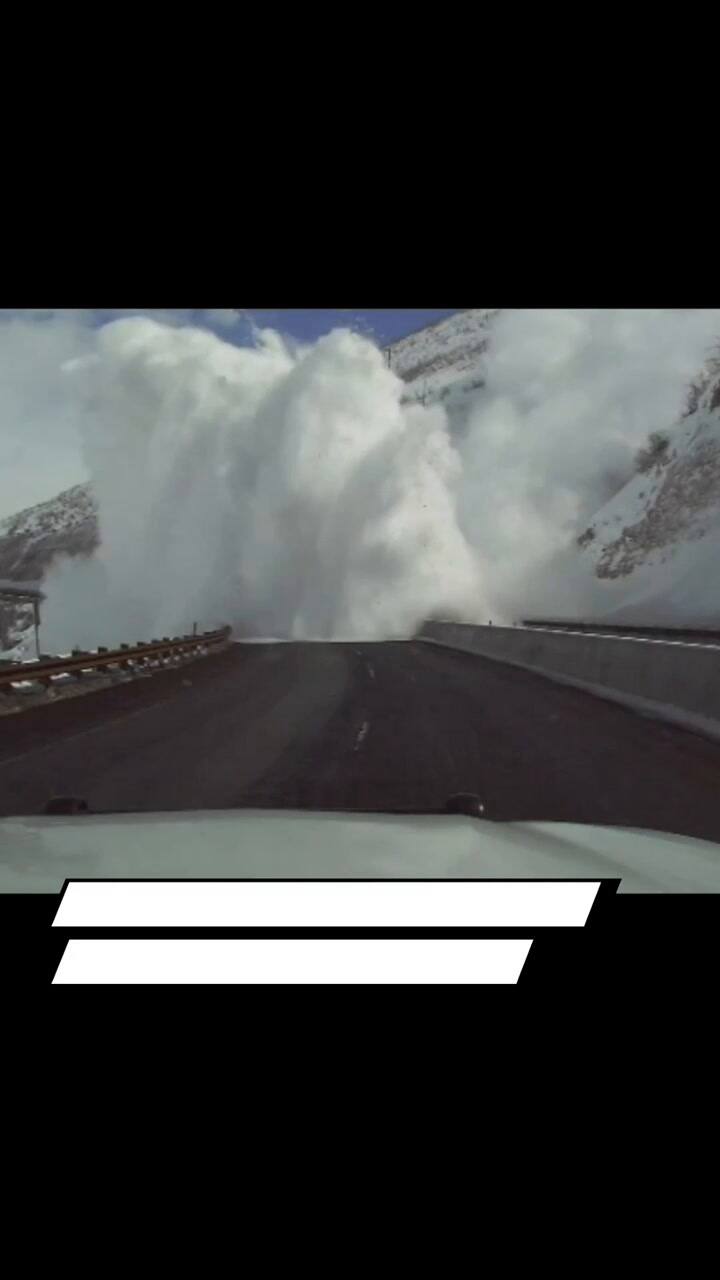 Una avalancha fue captada por la policía de caminos de Utah