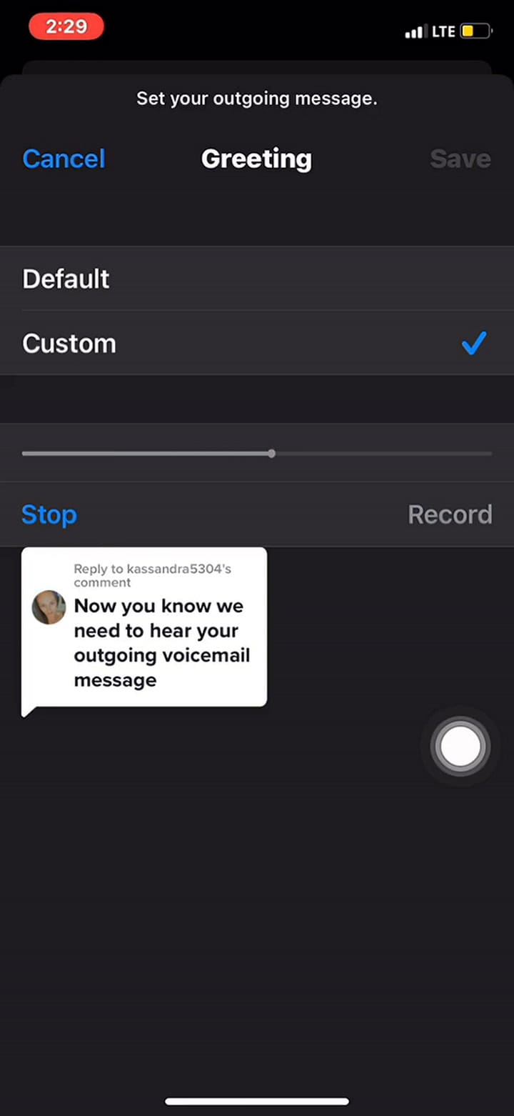 El buzón de voz de Zanaya Jones