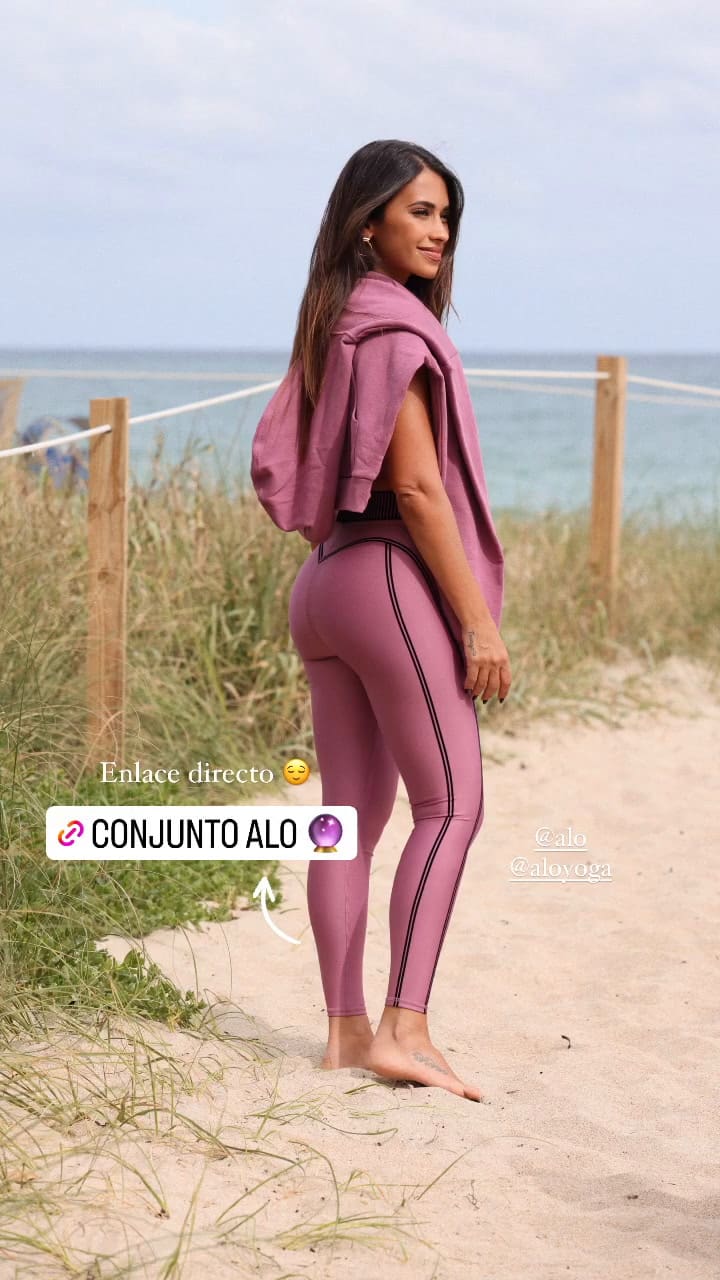 Antonela Roccuzzo enseñó su look de playa en un día de invierno