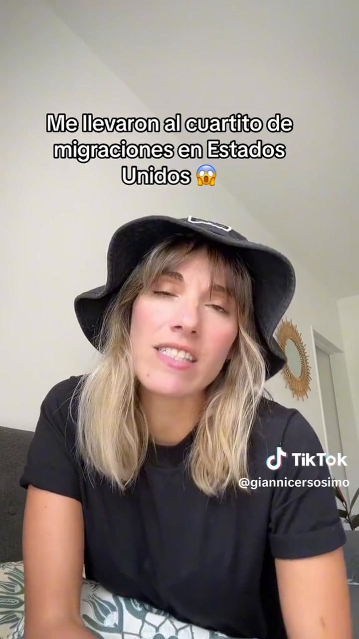 Contó la angustiante experiencia que vivió en el "cuartito de migraciones" de Estados Unidos y dio un consejo para quienes viajan: "Te sacan todo"