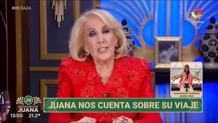 Juana Viale le conto asu abuela los peligros de la travesia oceanica que emprendio