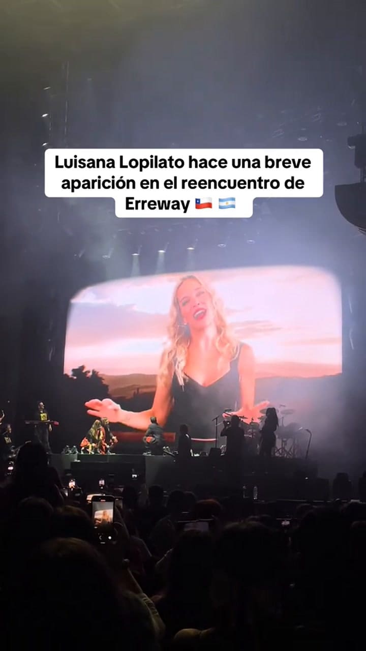 Luisana Lopilato apareció en el concierto de Erreway